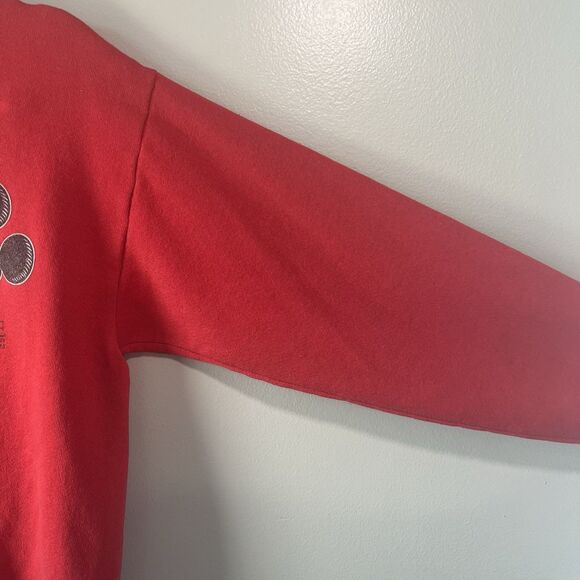 Mickey's Stuff For Kids Red Crew Sweatshirt w mickey faces, suspect L/XL - Picture 4 of 14